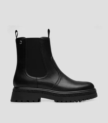 Botines con tacón bajo ancho Mujer