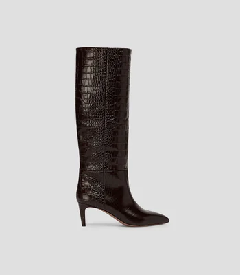 Botas largas con tacón medio delgado Mujer