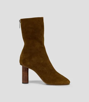 Botines con tacón medio redondo Mujer
