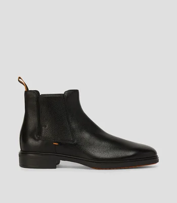 Botines con tacón bajo media luna Hombre