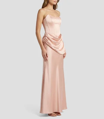 Vestido de fiesta largo liso Mujer
