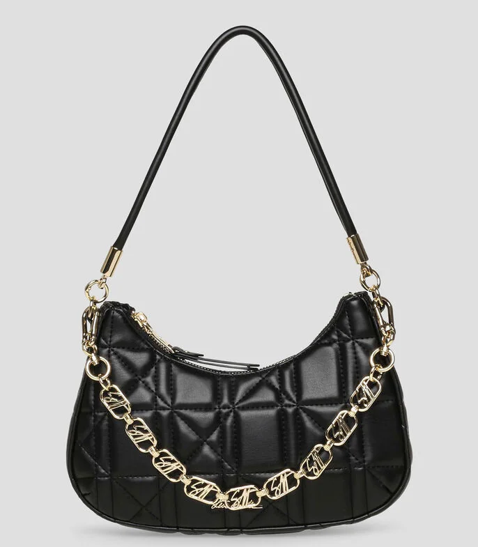 Bolsa shoulder negra capitoneada Mujer