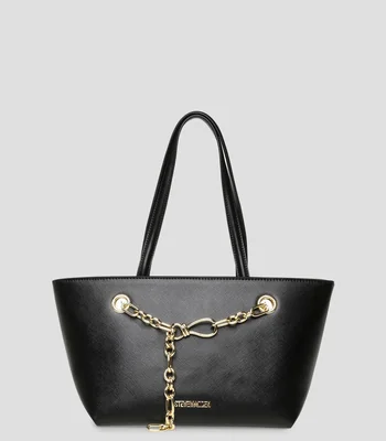Bolsa tote negra lisa Mujer