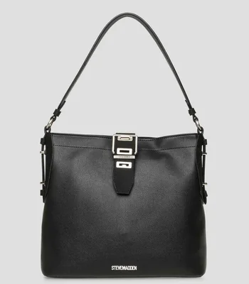 Bolsa tote negra con textura Mujer