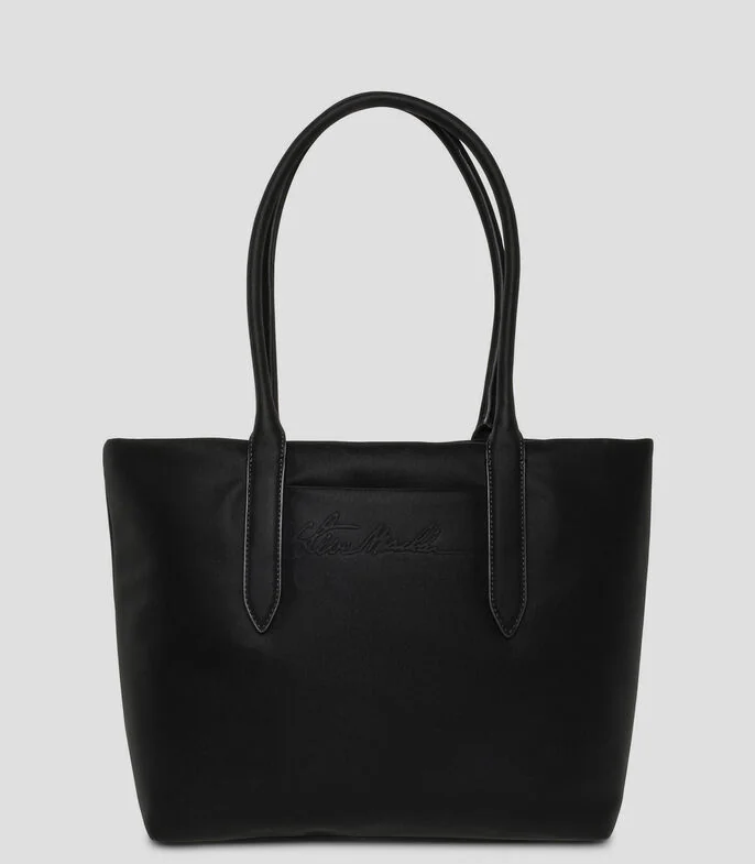 Bolsa tote negra lisa Mujer