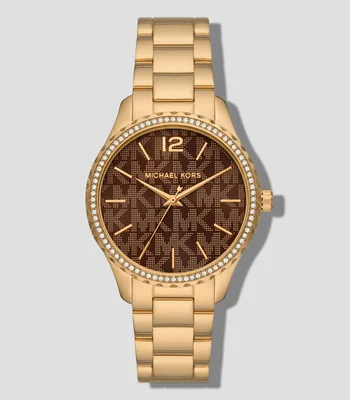 Reloj para mujer Layton Casual Monogram, Dorado
