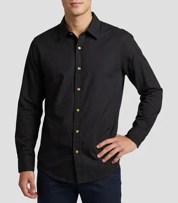 Camisa lisa manga larga Hombre