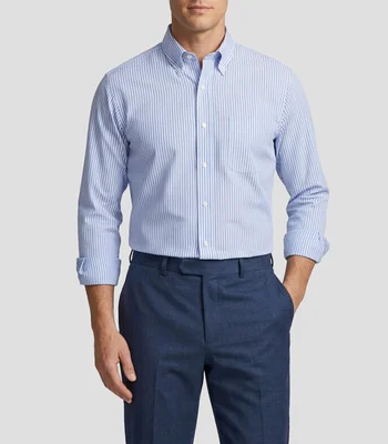 Camisa rayas manga larga Hombre