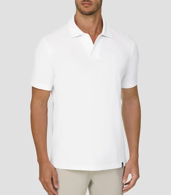 Playera tipo polo manga corta lisa Hombre
