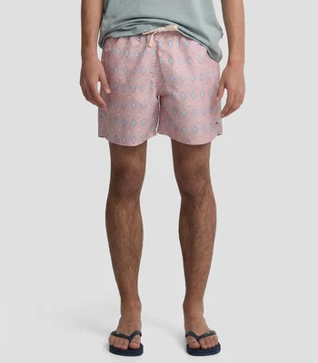 Traje de baño corto con estampado Hombre