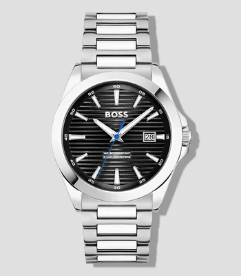 Reloj para Hombre Strike casual plateado, negro