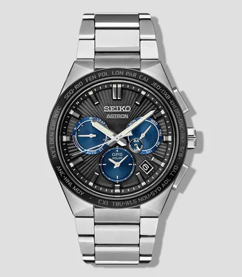 Reloj para Hombre Astron casual Negro, Plateado