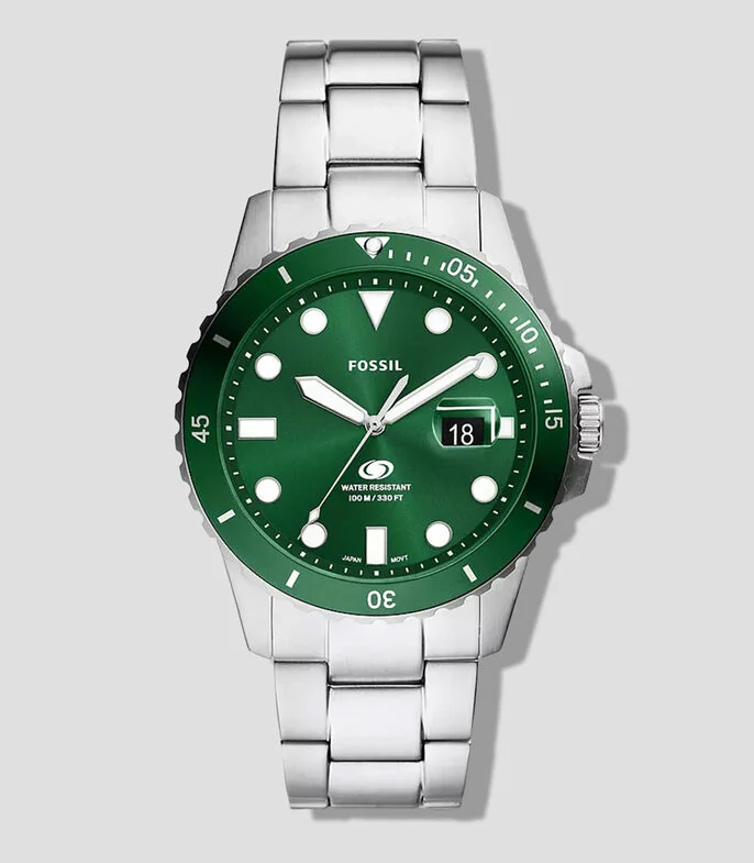 Reloj para Hombre Blue Dive Casual Plateado, Verde
