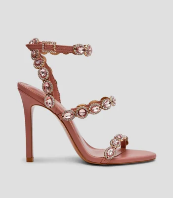 Sandalias con tacón alto de aguja Mujer