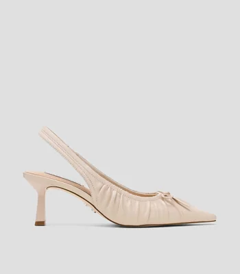 Zapatillas con tacón medio delgado Mujer