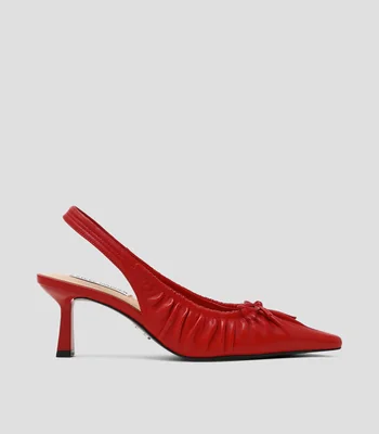 Zapatillas con tacón medio delgado Mujer