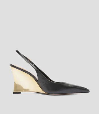 Zapatillas con Tacón Bajo de Cuña Mujer