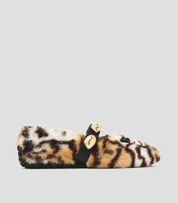 Flats con estampado animalprint Mujer
