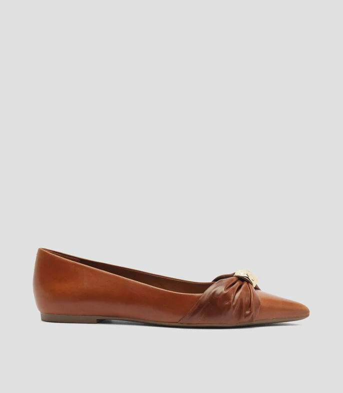 Flats en piel Mujer