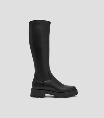 Botas casuales largas con tacón medio y cuadrado Mujer