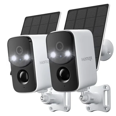Cámara De Seguridad Haosteqer Solar Inalámbrica Para Exterior Paquete De 2 - Venta Internacional.