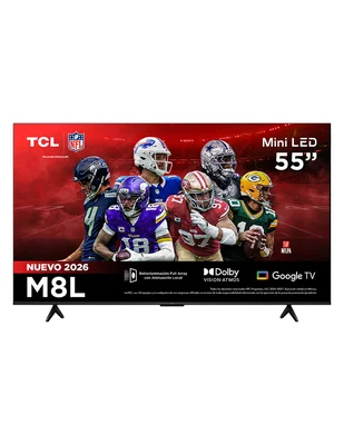 Pantalla Smart TV mini LED 4K/UHD 55M8L Google TV