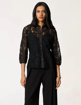 Blusa camisera manga larga para mujer