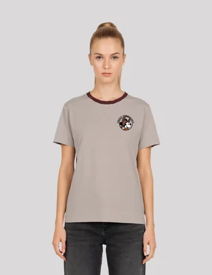 Playera manga corta cuello redondo mujer