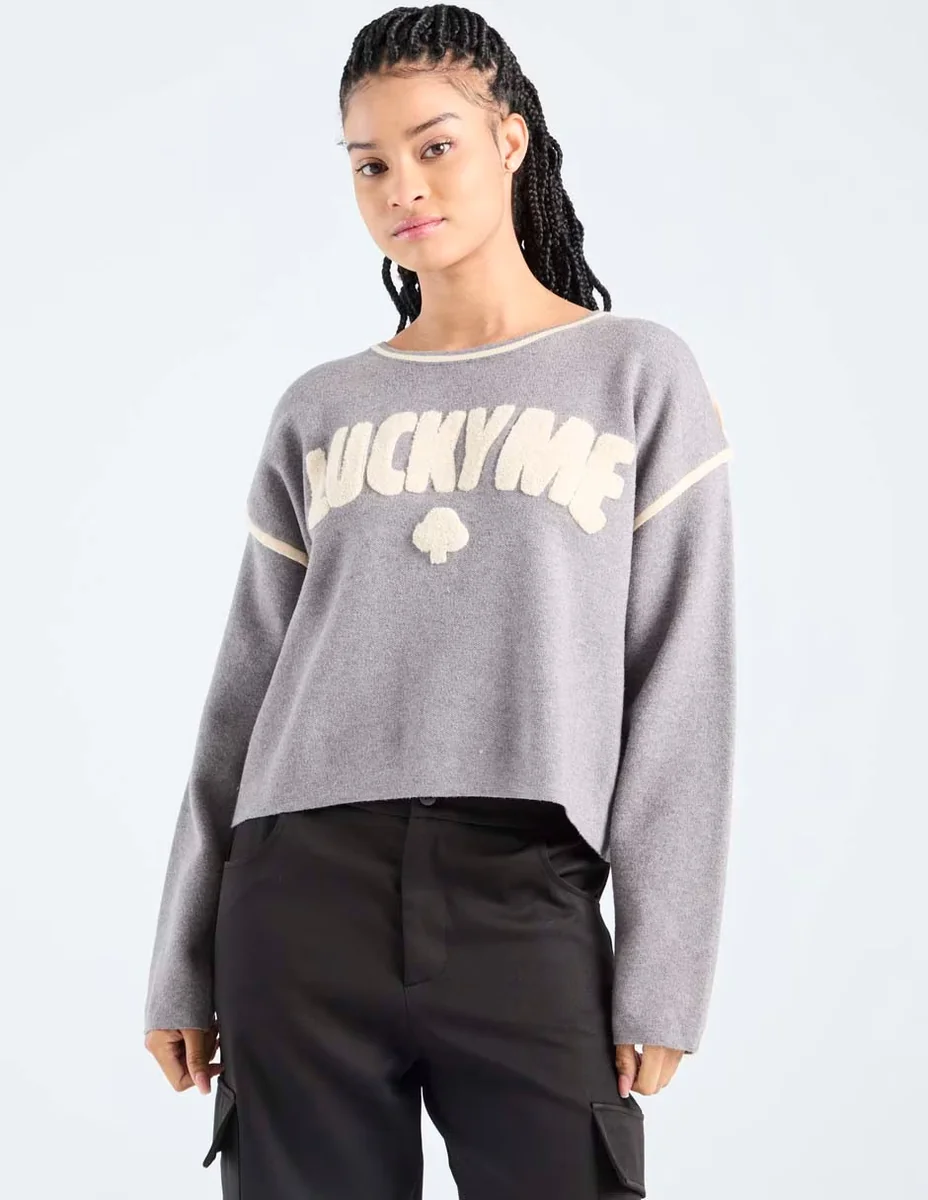 Suéter cuello redondo para mujer