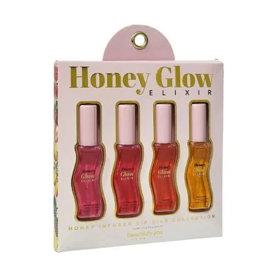 Set De Aaceites Hidratantes De Labios Infundidos Con Miel Elixir 4 Pack
