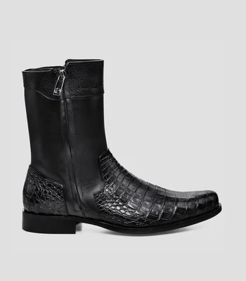 Botas De Vestir en piel Tacón Media Luna Hombre