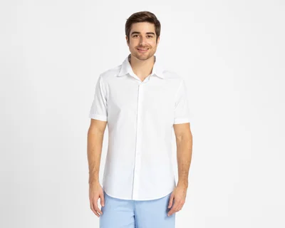 Camisa Casual de Algodón Lucky Star Regular Fit Lisa para Hombre