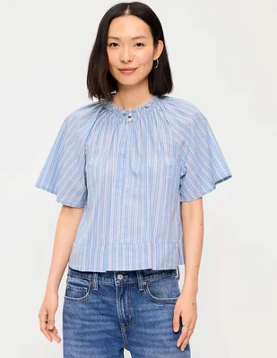 Blusa manga corta para mujer