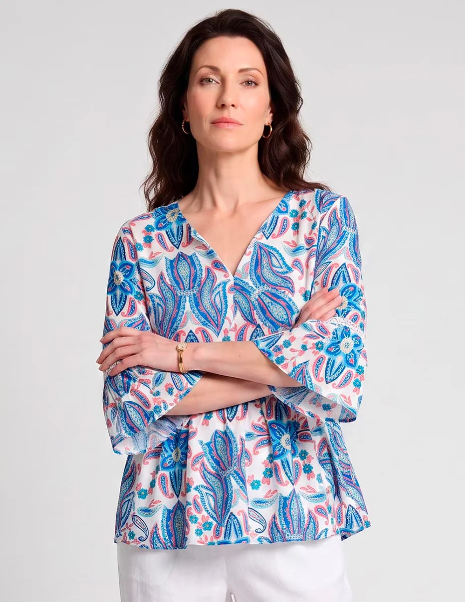 Blusa manga 3/4 para mujer