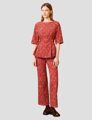 Blusa manga al codo para mujer