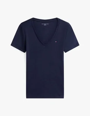 Playera manga Sin colección cuello V para mujer