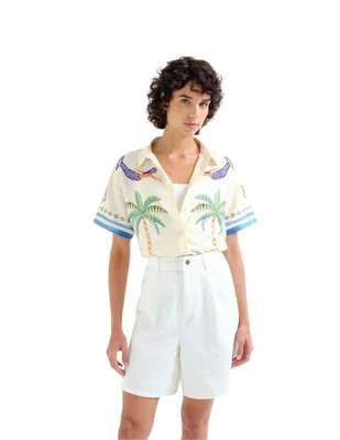 Blusa manga al codo para mujer