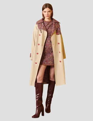 Gabardina con bolsillos para mujer