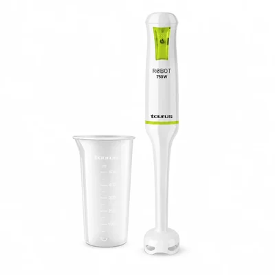 Batidora de Inmersion Taurus ROBOT750PLAS con Vaso Medidor 500ml 750W Blanco ORTY