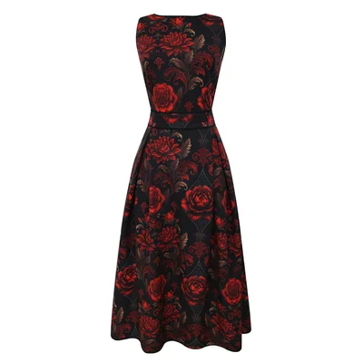 Vestido Corte Princesa Estampado Floral para Mujer City Femme