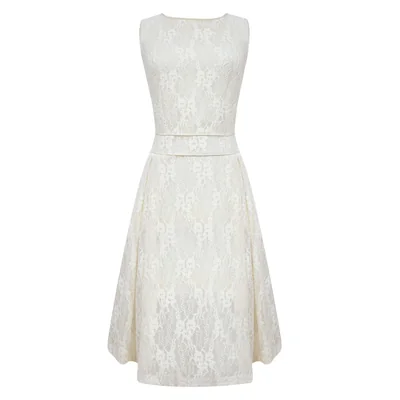 Vestido Corto Línea a de Encaje para Mujer City Femme