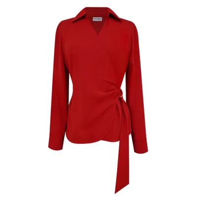 Blusa Cruzada Roja para Mujer City Femme