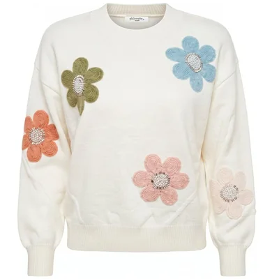 Suéter Romántico de Flores en Relieve Philosophy Woman para Mujer Casual