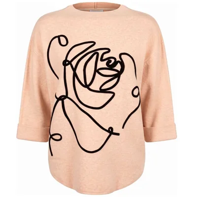 Suéter de Punto con Ilustración Line Art Philosophy Woman para Mujer Casual
