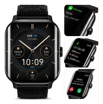 Reloj Inteligente Hombre Smartwatch Smart Watch Pantalla Curva Amoled Hd Tactil Llamadas Bluetooth
