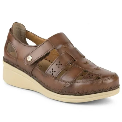 Zapato Lobo Solo De Mujer Abierto Con Tacón 4733 Orange Piel