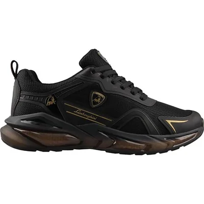 Tenis Para Hombre LAMBORGHINI 8220 MIA NGO/ORO 25/29 Casuales Deportivos Urbano