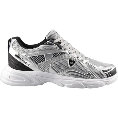 Tenis Para Hombre LAMBORGHINI 8192 M 2726 PLATA/NGO 25/29 Casuales Urbano Deportivo