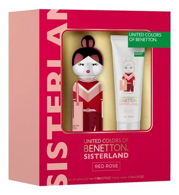 Benetton Sisterland Red Rose Set de dama 3 piezas