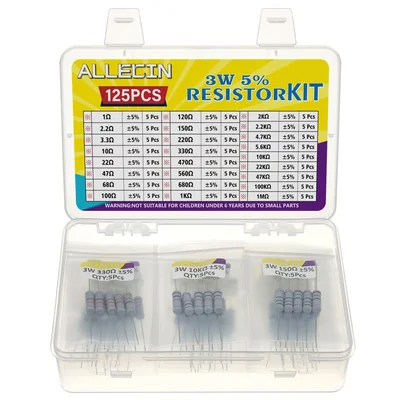 Kit De Resistencias Allecin 3w 25 Valores 1ω A 1mω - Venta Internacional.